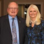 Marilyn Shull Black '69 with the late Distinguished Professor of Chemistry Emeritus Bernard L. Mahoney Jr. She named her fellowship for the former professor.