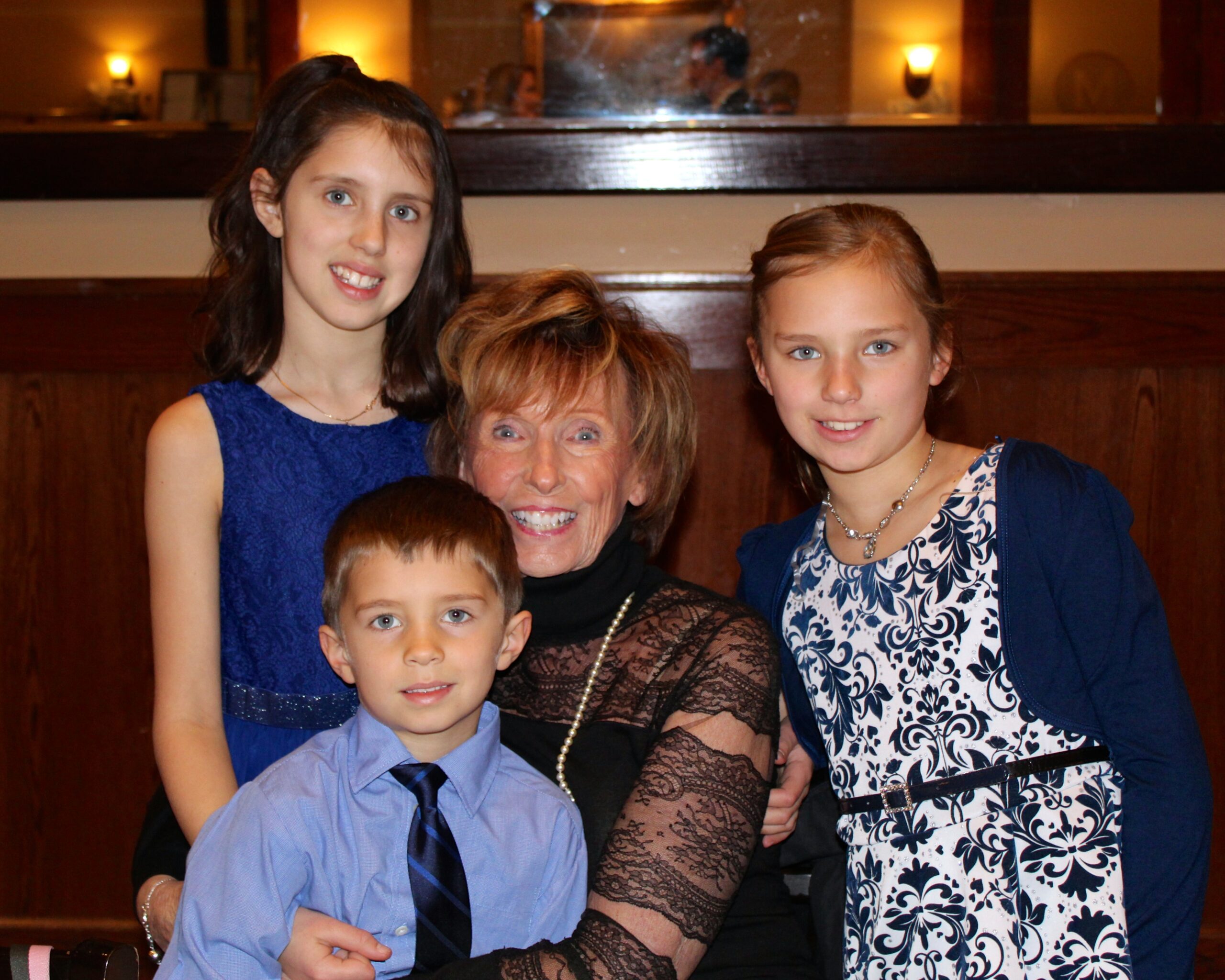 Jerri with her grandchildren