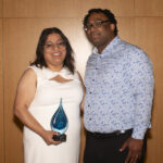 Simran Kaur-Colbert '11 with her partner, Jarrod Colbert. Photo by Karen Pearlman.