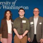 Deborah and James Llewellyn '83 with the Llewellyn Scholarship in Psychology recipient, sophomore Robert Oehler. Photo by Karen Pearlman Photography.