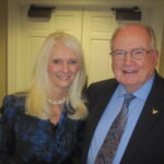 Dr. Mahoney with Marilyn Shull Black '69, who made a significant gift in 2018 to establish the endowed Bernard L. Mahoney Student Research Fellowship, providing financial support to UMW students majoring in the sciences. Photo courtesy of the Mahoney family.