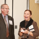 Renee Allen Kuntz '85 and husband Scott enjoy the evening's festivities. Renee recently made a pledge that pushed the Beyond the Classroom Endowment, which funds study abroad and other high-impact learning opportunities for students, past the $1 million mark in gifts and pledges. Photo by Karen Pearlman.