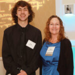 Sean McGavin '25, one of the student speakers, with his donor, Sally Brannan Hurt '92. Sally established the Sally Brannan Hurt '92 Study Abroad Scholarship, which has funded faculty-led trips to the Galápagos Islands for dozens of students, including Sean. Photo by Karen Pearlman.