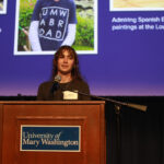 Hayley was among the student speakers who shared their stories at the 2024 Celebration of Giving. An art history major, Hayley studied abroad in England and France and now serves as a peer advisor in UMW's Center for International Education. Photo by Karen Pearlman.