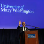 President Troy Paino gives final remarks to end the evening. Photo by Karen Pearlman.