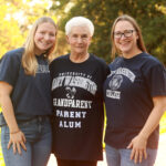 From left to right: Zoey Lutterbie '22, Lucy C. Lutterbie '70, and Katherine Fox '01. Photo by Karen Pearlman Photography.
