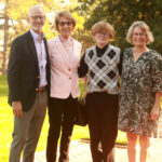 From left to right: President Troy Paino, Patti Boise Kemp '69 and grandson Oliver Kemp '27, and Kelly Paino. Photo by Karen Pearlman Photography.