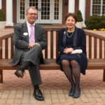"This gift was made possible through relationships built over decades by numerous members of the Mary Washington community,” said UMW Vice President for Advancement Katie Turcotte. Here, Irene poses for a picture with late Associate Vice President for Advancement Ken Steen at the University of Mary Washington's Jepson Alumni Executive Center. Photo by Karen Pearlman Photography.
