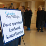 2024's Donor Appreciation Luncheon and Student Showcase, held on April 6, gave donors who established scholarships and those who gave or pledged significant gifts to the University of Mary Washington the opportunity to interact with their scholarship recipients and see the impact of their gifts. Photo by Karen Pearlman.