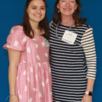 Madeline with Vicky Nichols Wilder '80 at the 2024 Donor Appreciation Luncheon and Student Showcase. Madeline earned the Vicky Nichols Wilder '80 and Florence Overley Ridderhof '50 Scholarship in Dance, among others. Photo by Karen Pearlman.