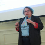 Assistant Dean of Students CJ Porter pitched 'Soft Landings' to the Alumni Association Board of Directors and Young Alumni Council last spring. The Impact Grant that she received, worth $3,500, helped cover the cost of textbooks for the program and mentor stipends. Photo by Karen Pearlman.