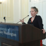 Eagles in Recovery Program Coordinator and Certified Peer Recovery Specialist Jiamie Pyles pitched a proposal to sustain the program, which helps UMW students struggling with substance use or addiction. Photo by Karen Pearlman.