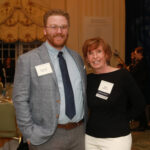 Jerri Barden Perkins, MD '61 at 2023's Celebration of Giving with Harrison Miles '15, '23, the recipient of John C. and Jerri Barden Perkins '61 College of Arts and Sciences Student Research Fellowship. Dr. Perkins has established six scholarships to support Mary Washington students. Proceeds from her book's sales support UMW's General Scholarship Fund. Photo by Karen Pearlman.