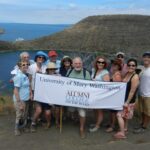 Sally (fourth from right) with her fellow Mary Washington alumni who went on the Alumni on the Road trip to the Galápagos Islands, led by Professor Dolby (far right), in 2011. Photo courtesy of Sally Brannan Hurt.