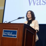 Senior Brooke Prevedel, who earned the Dovetail Cultural Resource Group Scholarship for Historic Preservation and other awards, said her scholarships gave her the opportunity to pursue a double major and a GIS certificate while contributing to community projects like the Fredericksburg Civil Rights Trail. Photo by Karen Pearlman.