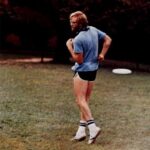 Duke Stableford playing frisbee at Mary Washington in 1980.