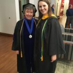 Kristen with former College of Business Dean Lynne Richardson, who gave her guidance and advice on being a woman in business. She also invited Kristen to join a satellite team of the Rappahannock Rotary Club after graduation. Photo courtesy of Kristen Ramey.