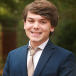 Shadwick Yoder '25, an SAA and a finalist in the 2023 Mock Interview Competition. Shadwick is a political science major and an environmental sustainability minor. Photo by Karen Pearlman.