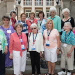 Irene Piscopo Rodgers (back row, second from left) with her 1959 classmates at her 60th reunion in 2019.