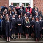 Maggie Lovitt (fourth row, second from right) with Department of Historic Preservation faculty members and classmates before Commencement in 2015. Photo courtesy of Maggie Lovitt.