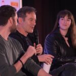 Maggie Lovitt interviews 'Harry Potter' actors Matthew Lewis (left) and Jason Isaacs. Photo credit: FanExpo.