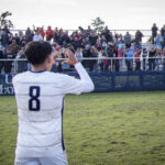 UMW soccer player Diego Guzman shows the crowd some love during the NCAA semifinals late last year. Mary Wash Giving Day gifts support the success of UMW athletes, artists, scholars and so much more. #MaryWashDay #TogetherUMW