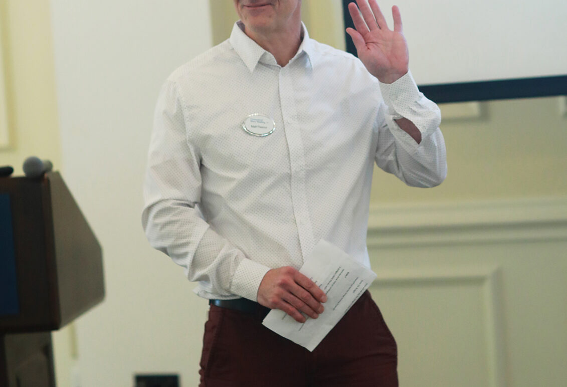 Professor of Physics Matt Fleenor earned a Fund for Mary Washington Impact Grant for a summer physics program for high schoolers taught by UMW physics students. Photo by Karen Pearlman.