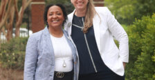 Dean of Students Melissa Jones (left) and Associate Professor of Biological Sciences April Wynn, who is faculty director of UMW's First-Year Experience, earned a Fund for Mary Washington Impact Grant for 'LaunchPad,' a program that will help introduce executive function and socialization skills that are critical for students to be successful in college. Photo by Karen Pearlman.