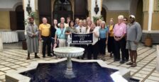 Jan (second from left) with Associate Vice President for Student Affairs and Dean of Student Life Emeritus Cedric Rucker '81 (right) and other Mary Washington alumni on a UMW On the Road trip to Morocco in 2020, prior to the pandemic.